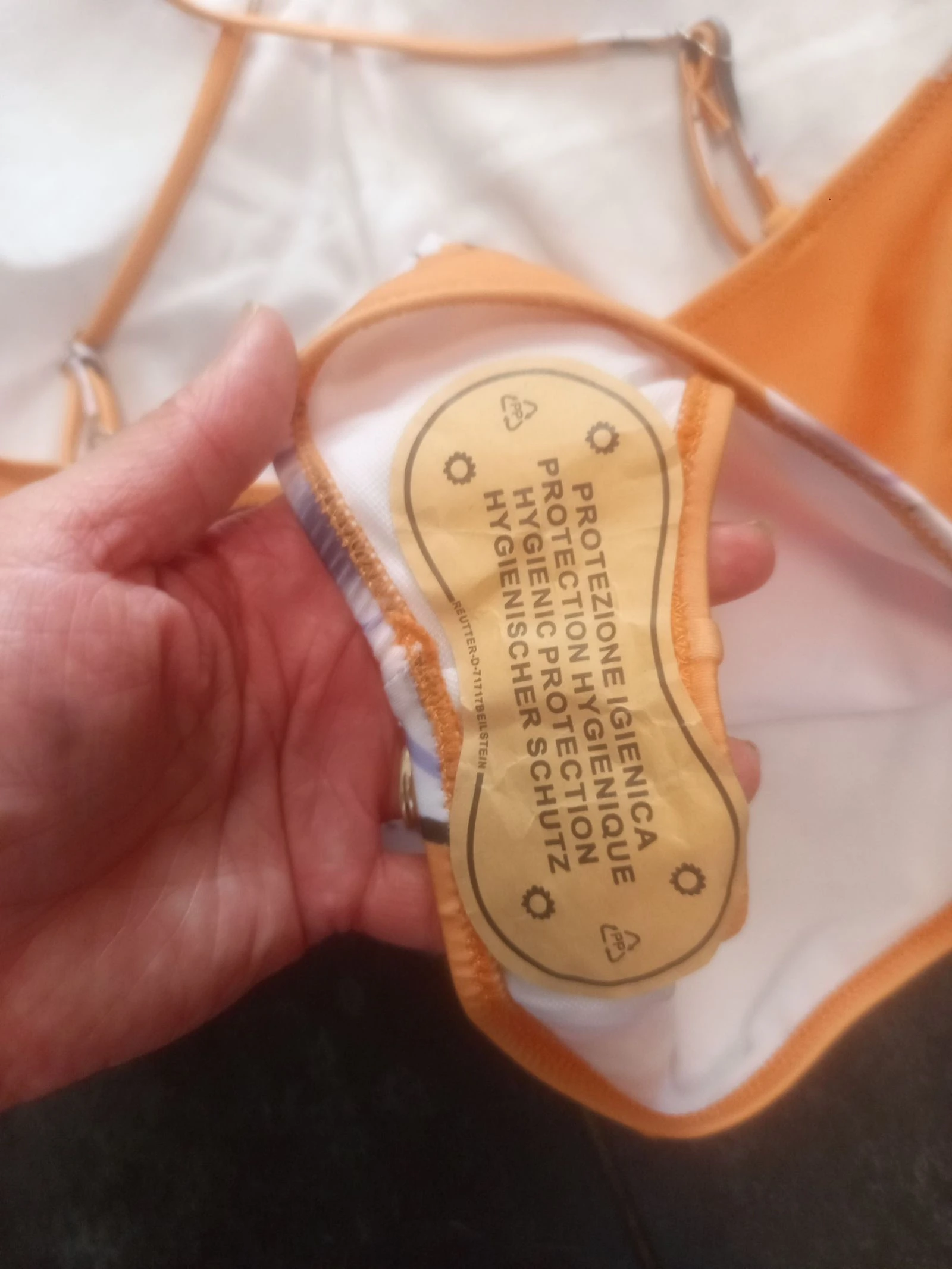 Oranje maillot de bain une pièce met bloemmotieven – photo 3